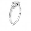 Attract Trilogy Swarovski ring round cut white crystals silver tone