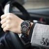 Reloj Seiko Presage Sharp Edge Gmt automático SPB221J1 esfera negra 42mm