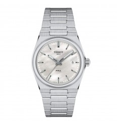 Tissot PRX 35 mm watch mother of pearl dial steel strap T1372101111100