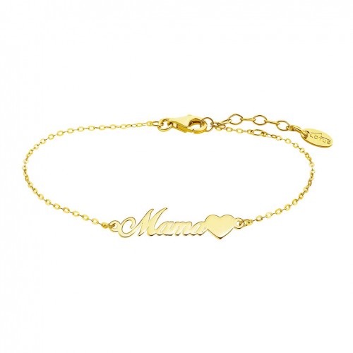 Pulsera Mama LP3234-2/2 Lotus Silver Mother's Love plata chapada oro