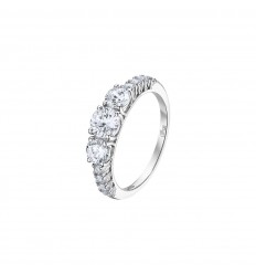 Lotus Silver Glam ring white zirconia and sterling silver LP3508-3