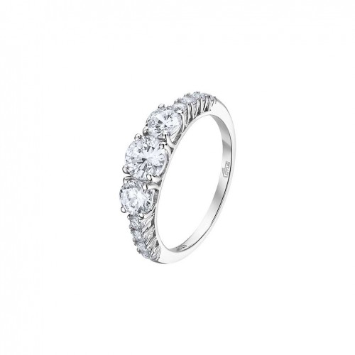 Lotus Silver Glam ring white zirconia and sterling silver LP3508-3