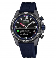 Lotus connected D men's watch 20000/1 dark blue silicone strap