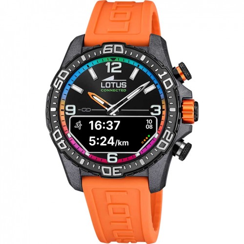 Reloj Lotus Connected hombre 20000/7 correa silicona naranja