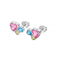 Pendientes Lotus Silver Rainbow plata circonitas multicolor LP3525-4/1