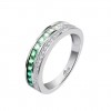 Anillo Lotus Silver Glam plata y circonitas verdes y blancas LP3730-3