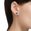 Arracades Birthstone Swarovski 5660796 talla quadrada blaus bany rodi
