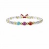 Kidult Philosophy elastic bracelet in gold steel with stones ES732315