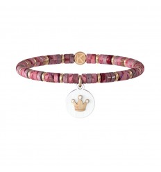 Kidult crown elastic bracelet in rose gold steel rose color 732031