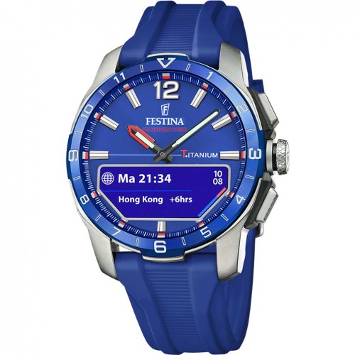Reloj Festina Connected D F23000/3 azul eléctrico correa silicona