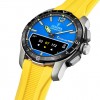 Reloj Festina Connected D F23000/8 esfera azul correa silicona amarilla