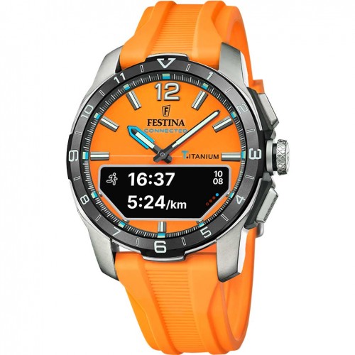 Festina connected D watch F23000/7 yellow dial orange silicone orange