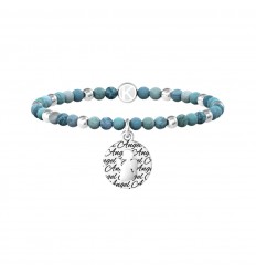 Pulsera elástica Kidult colgante ángel piedras tonos azules 732140
