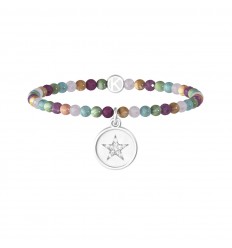 Pulsera Kidult Girl piedras multicolor colgante con estrella 732163