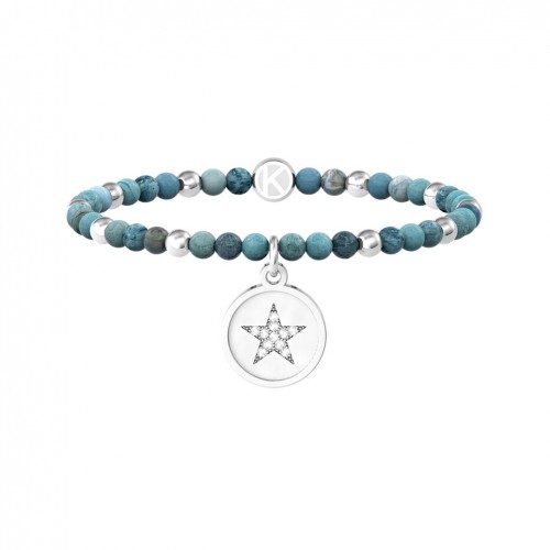 Polsera elàstica estrella Kidult tons blaus penjoll circular 732221