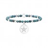 Polsera elàstica estrella Kidult tons blaus penjoll circular 732221