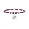 Kidult friends bracelet pink and silver stones circular pendant 732232