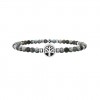Pulsera elástica Kidult unisex piedras tono gris árbol de vida 732241
