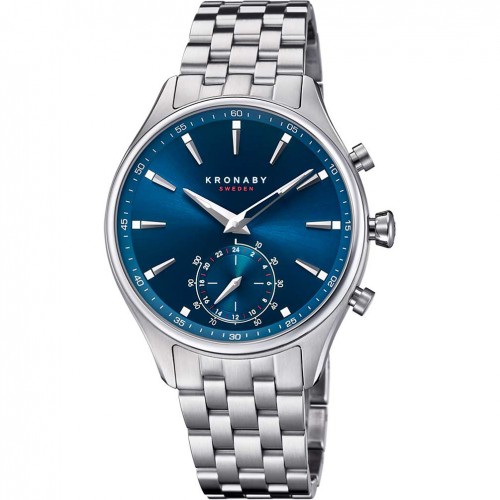 Reloj conectado Kronaby Sekel 41 Acero Azul brazalete acero S3119/1