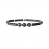 Pulsera unisex tres deseos Kidult acero piedras multicolor 732244