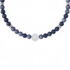 Pulsera elástica unisex Kidult acero con piedras tono azul 732254