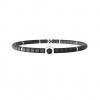 Kidult unisex unique elastic bracelet steel with grey stones 732255