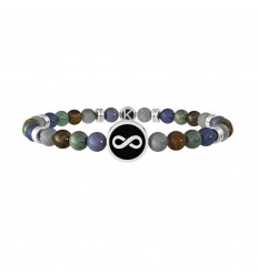 Kidult family infinity unisex bracelet multi-colored stones 732259
