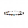 Adjustable bracelet Kidult unisex amulet multicolored stones 732300