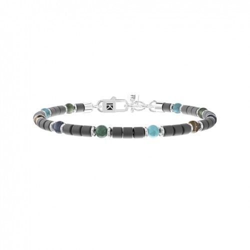 Adjustable bracelet Kidult unisex friendship multicolored stones 732301