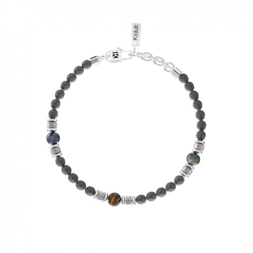 Adjustable bracelet Kidult unisex multicolored stones 732302