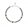 Adjustable bracelet Kidult unisex multicolored stones 732302