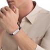 Pulsera Calvin Klein Magnify hombre piel negra hebilla acero 35100012