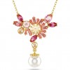 Penjoll Swarovski Gema flor perla talles mixtes rosa to or 5688490