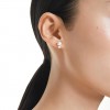 Pendientes botón Matrix Swarovski Crystal Pearl blanco rodio 5694225