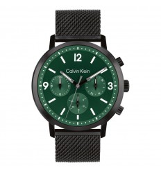 Rellotge Calvin Klein home Gauge 25200440 esfera verda malla acer negre