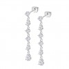 Pendientes largos Lotus Silver en plata LP3622-4/1 circonitas blancas