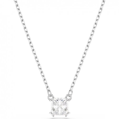 Penjoll Swarovski Stilla talla quadrada blanc bany rodi 5701903