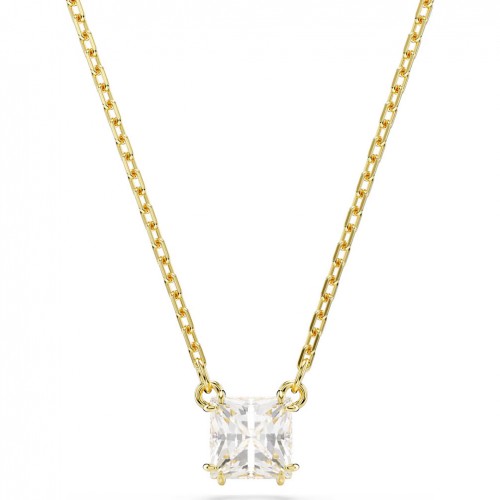 Colgante Swarovski Stilla talla cuadrada blanco tono oro 5693153