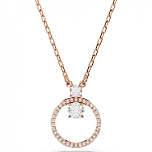Colgante Swarovski Constella talla redonda pavé tono oro rosa 5692266