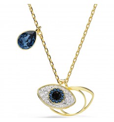 Colgante Swarovski Symbolica ojo turco azul baño tono oro 5692178