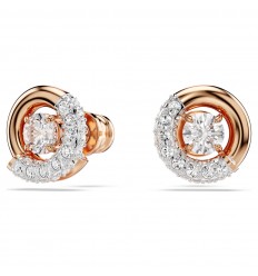 Arracades botó Swarovski Dextera talla rodona blanc to or rosa 5692258