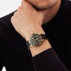 Montblanc 1858 Iced sea automatic date watch black and gold tone 133300