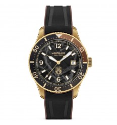 Montblanc 1858 Iced sea automatic date watch black and gold tone 133300