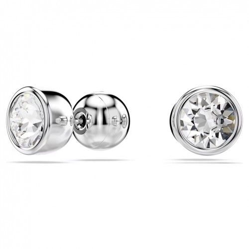 Pendientes botón Swarovski Imber talla redonda blanco rodiado 5696073