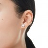 Arracades botó Swarovski Imber talla rodona blanc bany rodi 5696073