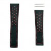 Corretja TAG Heuer Monaco pell perforada negra i vermella 22mm