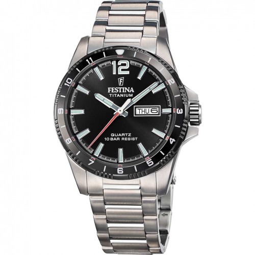 Rellotge Festina home titani esfera negra braçalet titani F20698/4