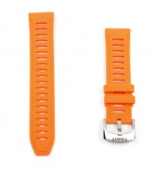 Orange silicone strap Tissot T-Touch Connect Sport T603049212 T153420A 21mm