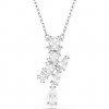 Colgante Matrix Swarovski tallas mixtas blanco baño rodio 5700420