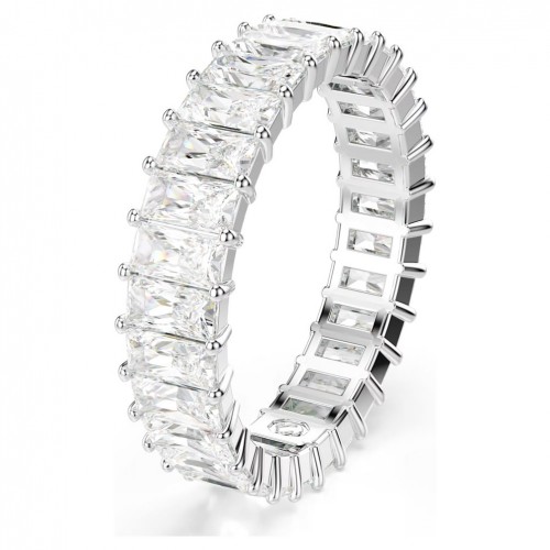 Anell Matrix Swarovsk vidres blancs talla baguette bany de rodi 5661909